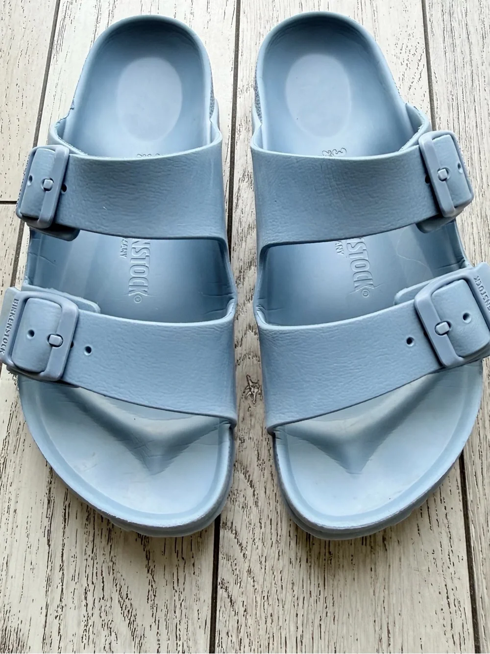 Women’s Birkenstock Arizona Blue Slide Sandals size 5-5 1/2